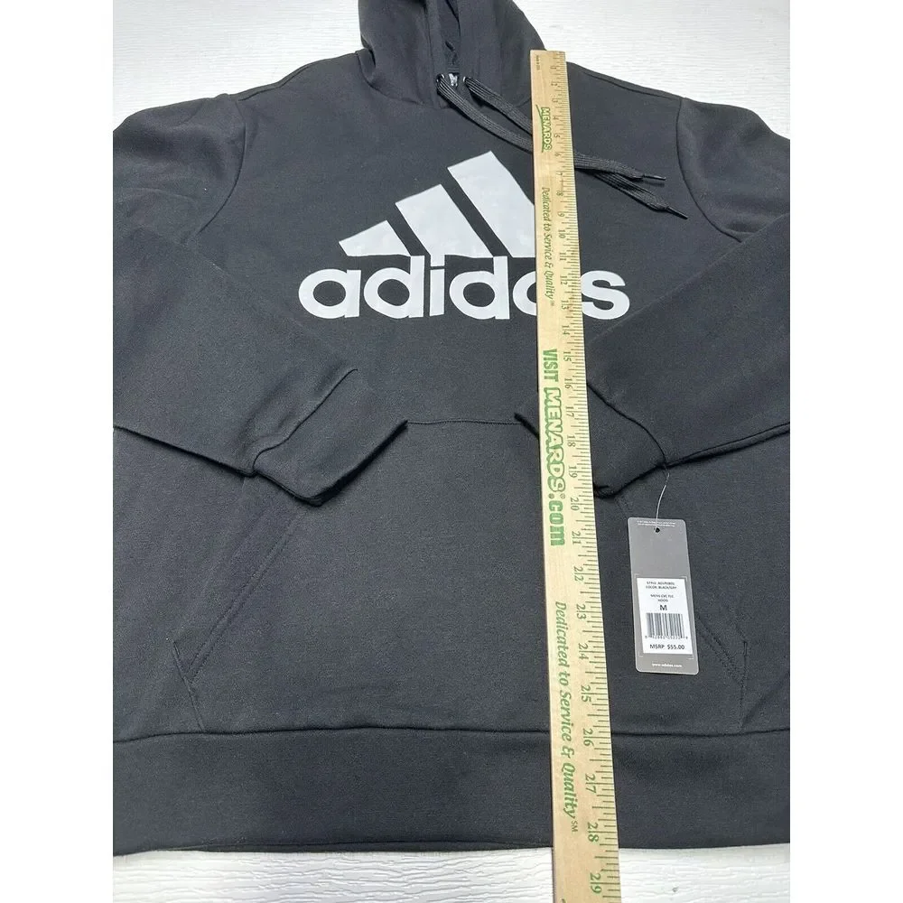NWT Adidas Golf Black Gray Fleece Hoodie‎ Sweatshirt ADVR0801 Men's Size M